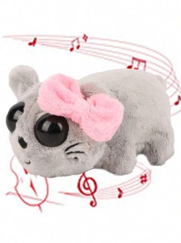 Zenélő Sad Hamster plüss figura, szomorú hörcsög játék gyermekeknek és felnőtteknek.